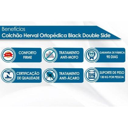 Imagem de Conjunto Box Queen: Colchão Espuma Herval D28 / AG65 Black + Base CRC Suede Gray (158x198)