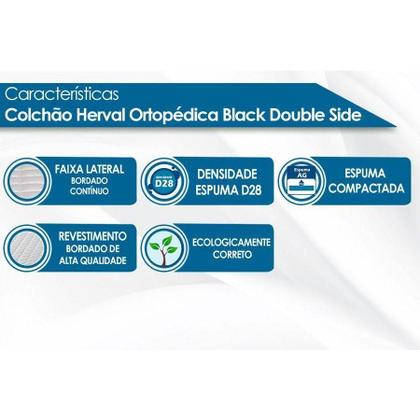 Imagem de Conjunto Box Queen: Colchão Espuma Herval D28 / AG65 Black + Base CRC Suede Gray (158x198)