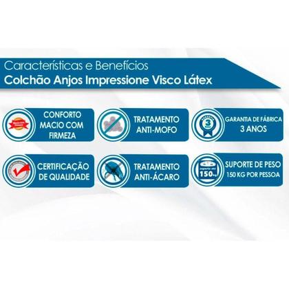 Imagem de Conjunto Box Queen: Colchão Molas Anjos MasterPocket Ensacadas Impressione + Base CRC Courano White(158x198)