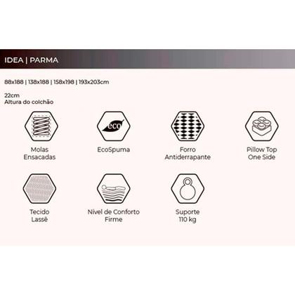 Imagem de Conjunto Box Queen: Colchão Molas Herval Ensacadas Parma + Base CRC Suede Gray (158x198)