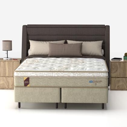 Imagem de Conjunto Box Queen Mola Ensacada Probel Turim (158x198x54cm) Branco