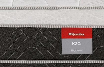 Imagem de Conjunto Box Queen Size Real Reconflex com Base material sintético Preto (158x198x66)