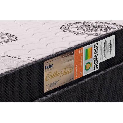Imagem de Conjunto Box Solteiro: Colchão Anatômico Polar D28 Orthoface Black + Base CRC Suede Black (78x188)