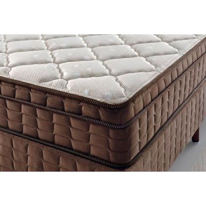 Imagem de Conjunto Box Solteiro: Colchão Espuma D Angelis Anjos D28 / AG65 Anjos Star + Base CRC Suede Black (88x188)