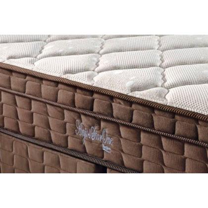 Imagem de Conjunto Box Solteiro: Colchão Espuma D Angelis Anjos D28 / AG65 Anjos Star + Base CRC Suede Brown (88x188)