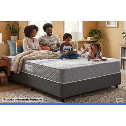 Imagem de Conjunto Box Solteiro: Colchão Espuma Herval D60 / AG65 Timeless + Base CRC Suede Gray (88x188)