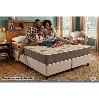 Imagem de Conjunto Box Solteiro: Colchão Espuma Orthoflex D28 Comfortpedic+ Base CRC Suede Clean (78x188)