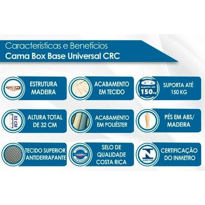 Imagem de Conjunto Box Solteiro: Colchão Espuma Ortobom D33 Light Saúde + Base CRC Suede Brown (88x188)