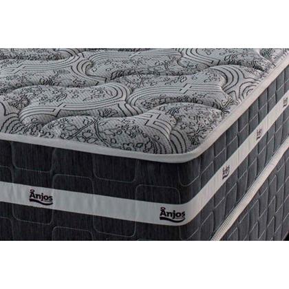Imagem de Conjunto Box Solteiro: Colchão Molas D Angelis Anjos Ensacadas Black Graphite + Base CRC Suede Gray (88x188)