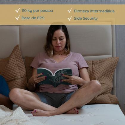 Imagem de Conjunto Box Solteiro Mola Ensacada Probel Alpha (88x188x52cm) Branco