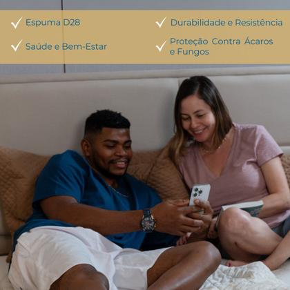 Imagem de Conjunto Box Solteiro Mola Ensacada Probel Alpha (88x188x52cm) Branco