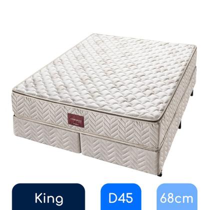 Imagem de Conjunto Box Super King Espuma D45 Americanflex Clinoflex Trend 193x203x68cm