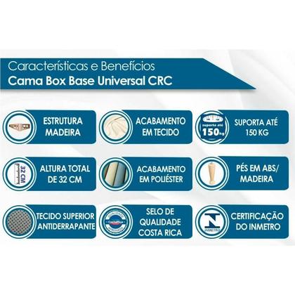 Imagem de Conjunto Box Viúva: Colchão Espuma Orthoflex D20 ComfortPedic + Base CRC Suede Black(128x188)