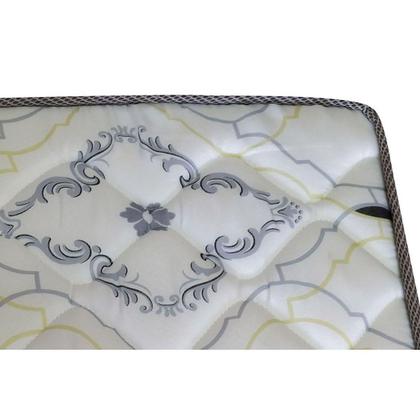 Imagem de Conjunto Box Viúva: Colchão Espuma Ortobom D45 ISO 150 Mega Firme + Base CRC Suede Clean (128x188)