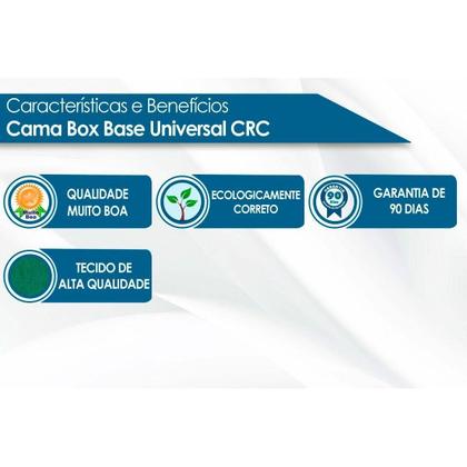 Imagem de Conjunto Box Viúva: Colchão Espuma Ortobom D45 ISO 150 Mega Firme + Base CRC Suede Clean (128x188)