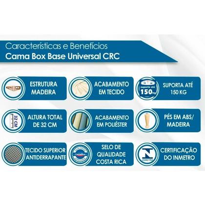 Imagem de Conjunto Box Viúva: Colchão Espuma Probel D33 Firmepedic ProDormir Advanced Tech1500 Plus Brown + Base CRC Suede Brown (128x188)