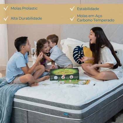 Imagem de Conjunto Box Viúva Mola Ensacada Probel Akira (128x188x46cm) Branco