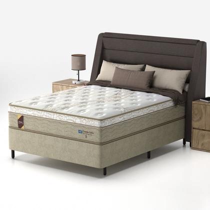 Imagem de Conjunto Box Viúva Mola Ensacada Probel Turim (128x188x54cm) Branco