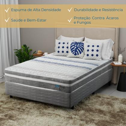 Imagem de Conjunto Box Viúva Mola Probel Chicago (128x188x50cm) Branco