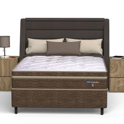 Imagem de Conjunto Box Viúva Mola Probel Guardian (128x188x58cm) Branco