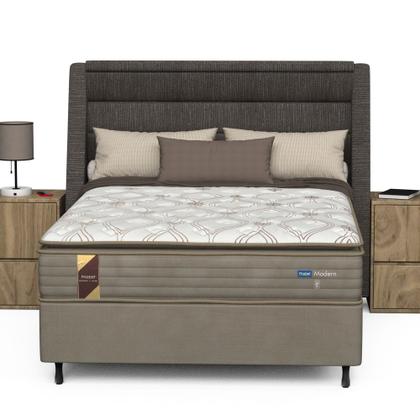 Imagem de Conjunto Box Viúva Mola Probel Modern (128x188x58cm) Branco