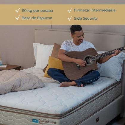 Imagem de Conjunto Box Viúva Mola Probel Siena (128x188x54cm) Branco