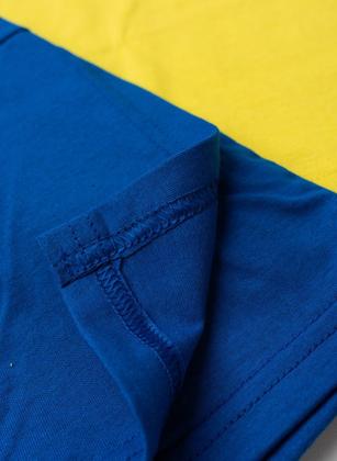 Imagem de Conjunto Brasil Infantil Menina Blusa Amarela e Shorts Saia Azul Copa do Mundo