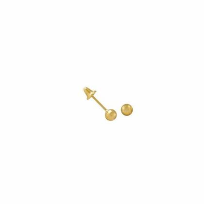 Imagem de Conjunto Brinco E Pulseira Bebê Infantil 3mm Em Ouro 18k-750