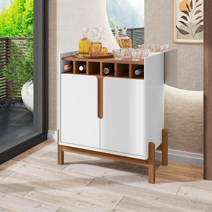 Imagem de Conjunto Buffet 1.7 e Bar Ramp Branco Cedro