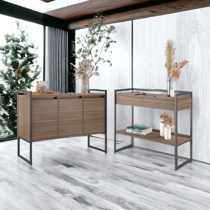 Imagem de Conjunto Buffet e Aparador Industrial Jade Affara