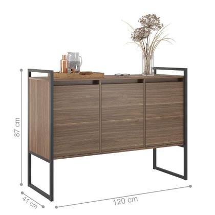 Imagem de Conjunto Buffet e Aparador Industrial Jade Affara