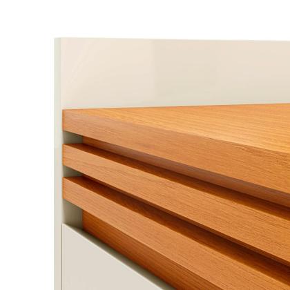 Imagem de Conjunto Buffet e Rack Para Tv 50 Polegadas Ripado 136cm