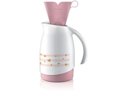 Imagem de Conjunto Bule Garrafa Térmica 700ml Ampola Vidro Com Suporte Para Filtro De Café Tamanho 102