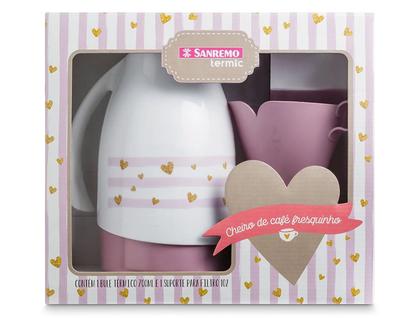 Imagem de Conjunto Bule Garrafa Térmica 700ml Ampola Vidro Com Suporte Para Filtro De Café Tamanho 102