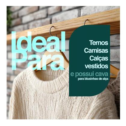 Imagem de Conjunto C/ 10 Cabides Rústico De Alta Qualidade Madeira Resistente