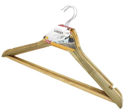 Imagem de Conjunto C/ 10 Cabides Rústico De Alta Qualidade Madeira Resistente