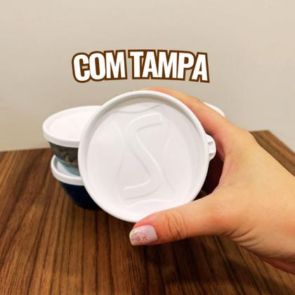 Imagem de Conjunto c/ 12 Potes Redondos Herméticos 130 ml cada