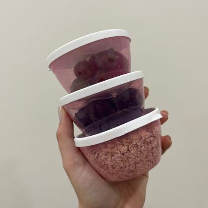 Imagem de Conjunto c/ 12 Potes Redondos Herméticos 130 ml cada