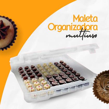 Imagem de Conjunto c/ 2 Maletas Organizadora Multifunções Versátil Resistente Incolor