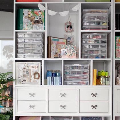 Imagem de Conjunto c/ 2 Maletas Organizadora Multifunções Versátil Resistente Incolor