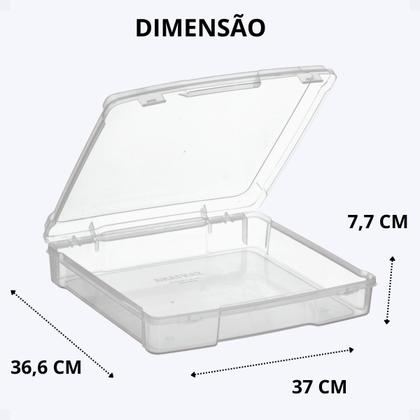 Imagem de Conjunto c/ 2 Maletas Organizadora Multifunções Versátil Resistente Incolor