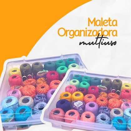 Imagem de Conjunto c/ 2 Maletas Organizadora Multifunções Versátil Resistente Incolor