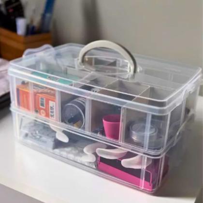 Imagem de Conjunto c/3 maletas organizadora 2 bandej -1 c/10 div + 1 sem divisoria