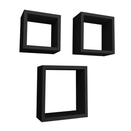 Imagem de Conjunto c/ 3 Nichos Quadrados Parede Quarto Decoração MDF