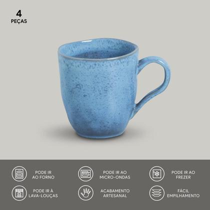 Imagem de CONJUNTO C/ 4 CANECAS ORGÂNICO BREEZE 273ml