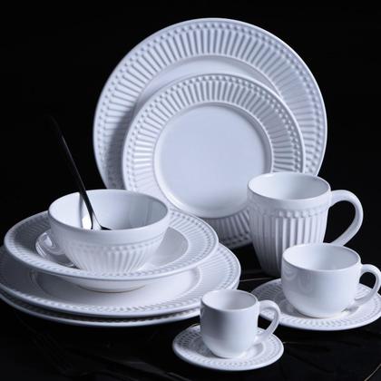 CONJUNTO C/ 4 CANECAS ROMA BRANCO 343 ml - Porto Brasil Cerâmica Imagem de CONJUNTO C/ 4 CANECAS ROMA BRANCO 343 ml