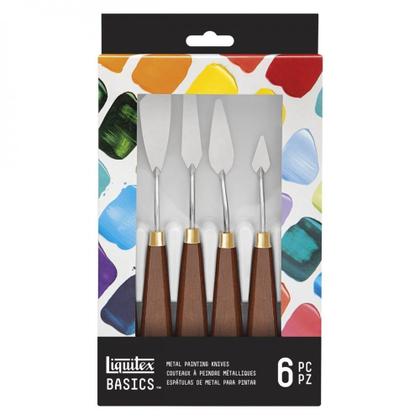 Imagem de Conjunto c/ 6 Espátulas de Aço Para Pintura Liquitex
