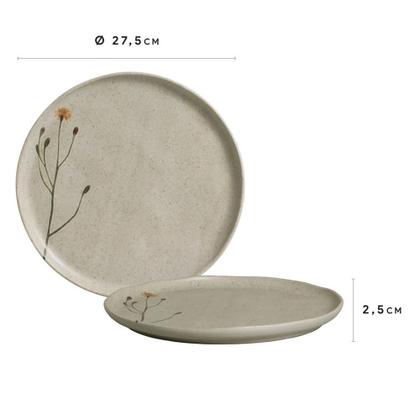 Imagem de CONJUNTO C/ 6 PRATOS RASO BIO STONEWARE CAMPESTRE Ø 27,5cm