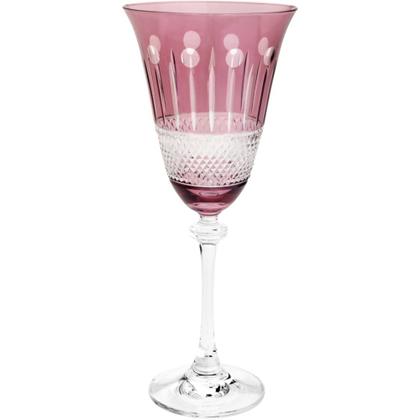 Imagem de Conjunto c/ 6 taças cristal lapidado p/ vinho alexandra asio ametista 250ml - bohemia by wolff