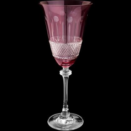 Imagem de Conjunto c/ 6 taças cristal lapidado p/ vinho alexandra asio ametista 250ml - bohemia by wolff